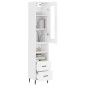 vidaXL Highboard Hochglanz-Weiß 34,5x34x180 cm Holzwerkstoff vidaXL Highboard Hochglanz-Weiß 34,5x34x180 cm Holzwerkstoff