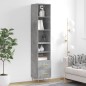 vidaXL Highboard Betongrau 34,5x34x180 cm Holzwerkstoff vidaXL Highboard Betongrau 34,5x34x180 cm Holzwerkstoff