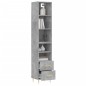 vidaXL Highboard Betongrau 34,5x34x180 cm Holzwerkstoff vidaXL Highboard Betongrau 34,5x34x180 cm Holzwerkstoff