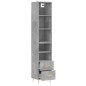 vidaXL Highboard Betongrau 34,5x34x180 cm Holzwerkstoff vidaXL Highboard Betongrau 34,5x34x180 cm Holzwerkstoff