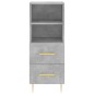 vidaXL Highboard Betongrau 34,5x34x180 cm Holzwerkstoff vidaXL Highboard Betongrau 34,5x34x180 cm Holzwerkstoff