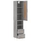 vidaXL Highboard Grau Sonoma 34,5x34x180 cm Holzwerkstoff vidaXL Highboard Grau Sonoma 34,5x34x180 cm Holzwerkstoff