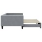vidaXL Tagesbett Ausziehbar Hellgrau 100x200 cm Stoff vidaXL Tagesbett Ausziehbar Hellgrau 100x200 cm Stoff