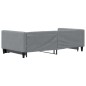 vidaXL Tagesbett Ausziehbar Hellgrau 100x200 cm Stoff vidaXL Tagesbett Ausziehbar Hellgrau 100x200 cm Stoff
