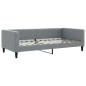 vidaXL Tagesbett Ausziehbar Hellgrau 100x200 cm Stoff vidaXL Tagesbett Ausziehbar Hellgrau 100x200 cm Stoff