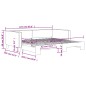 vidaXL Tagesbett Ausziehbar Hellgrau 100x200 cm Stoff vidaXL Tagesbett Ausziehbar Hellgrau 100x200 cm Stoff