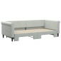vidaXL Tagesbett Ausziehbar Hellgrau 90x200 cm Samt vidaXL Tagesbett Ausziehbar Hellgrau 90x200 cm Samt