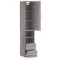 vidaXL Highboard Grau Sonoma 34,5x34x180 cm Holzwerkstoff vidaXL Highboard Grau Sonoma 34,5x34x180 cm Holzwerkstoff