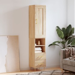 vidaXL Highboard Sonoma-Eiche 34,5x34x180 cm Holzwerkstoff