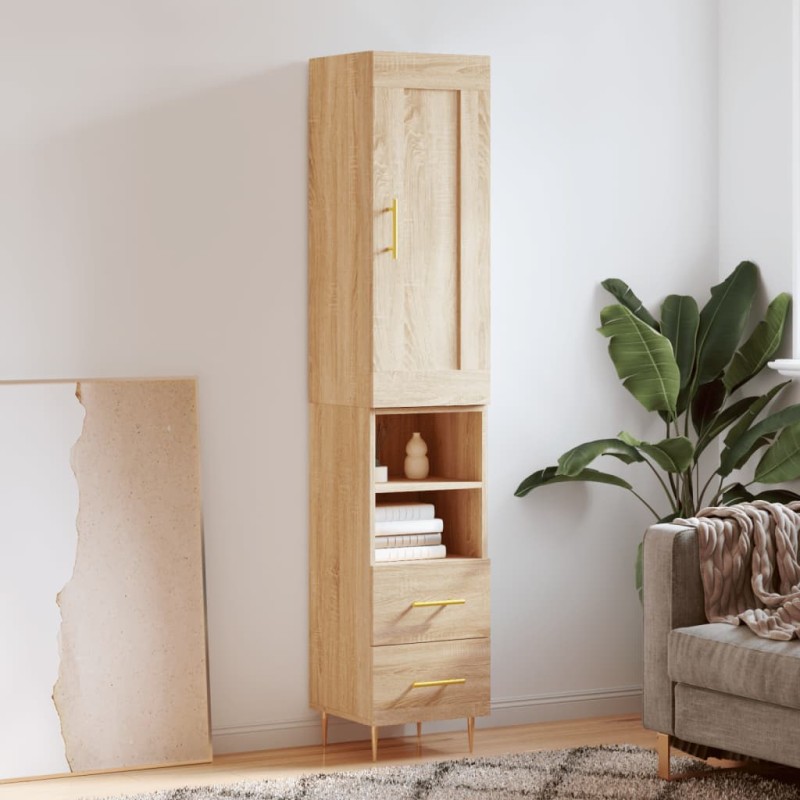 vidaXL Highboard Sonoma-Eiche 34,5x34x180 cm Holzwerkstoff vidaXL Highboard Sonoma-Eiche 34,5x34x180 cm Holzwerkstoff
