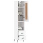 vidaXL Highboard Hochglanz-Weiß 34,5x34x180 cm Holzwerkstoff vidaXL Highboard Hochglanz-Weiß 34,5x34x180 cm Holzwerkstoff