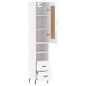 vidaXL Highboard Hochglanz-Weiß 34,5x34x180 cm Holzwerkstoff vidaXL Highboard Hochglanz-Weiß 34,5x34x180 cm Holzwerkstoff