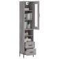 vidaXL Highboard Grau Sonoma 34,5x34x180 cm Holzwerkstoff vidaXL Highboard Grau Sonoma 34,5x34x180 cm Holzwerkstoff