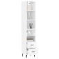 vidaXL Highboard Hochglanz-Weiß 34,5x34x180 cm Holzwerkstoff vidaXL Highboard Hochglanz-Weiß 34,5x34x180 cm Holzwerkstoff