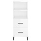 vidaXL Highboard Hochglanz-Weiß 34,5x34x180 cm Holzwerkstoff vidaXL Highboard Hochglanz-Weiß 34,5x34x180 cm Holzwerkstoff
