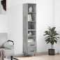 vidaXL Highboard Betongrau 34,5x34x180 cm Holzwerkstoff vidaXL Highboard Betongrau 34,5x34x180 cm Holzwerkstoff