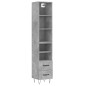 vidaXL Highboard Betongrau 34,5x34x180 cm Holzwerkstoff vidaXL Highboard Betongrau 34,5x34x180 cm Holzwerkstoff