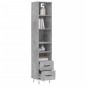 vidaXL Highboard Betongrau 34,5x34x180 cm Holzwerkstoff vidaXL Highboard Betongrau 34,5x34x180 cm Holzwerkstoff