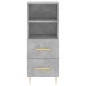 vidaXL Highboard Betongrau 34,5x34x180 cm Holzwerkstoff vidaXL Highboard Betongrau 34,5x34x180 cm Holzwerkstoff