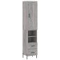 vidaXL Highboard Grau Sonoma 34,5x34x180 cm Holzwerkstoff vidaXL Highboard Grau Sonoma 34,5x34x180 cm Holzwerkstoff