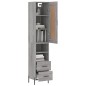 vidaXL Highboard Grau Sonoma 34,5x34x180 cm Holzwerkstoff vidaXL Highboard Grau Sonoma 34,5x34x180 cm Holzwerkstoff