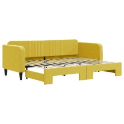 vidaXL Tagesbett Ausziehbar Gelb 80x200 cm Samt