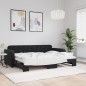 vidaXL Tagesbett Ausziehbar Schwarz 80x200 cm Samt vidaXL Tagesbett Ausziehbar Schwarz 80x200 cm Samt