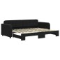 vidaXL Tagesbett Ausziehbar Schwarz 80x200 cm Samt vidaXL Tagesbett Ausziehbar Schwarz 80x200 cm Samt