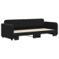 vidaXL Tagesbett Ausziehbar Schwarz 80x200 cm Samt vidaXL Tagesbett Ausziehbar Schwarz 80x200 cm Samt