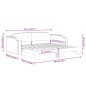 vidaXL Tagesbett Ausziehbar Dunkelgrau 90x200 cm Stoff
