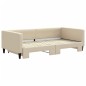 vidaXL Tagesbett Ausziehbar Creme 100x200 cm Stoff vidaXL Tagesbett Ausziehbar Creme 100x200 cm Stoff