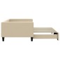 vidaXL Tagesbett Ausziehbar Creme 100x200 cm Stoff vidaXL Tagesbett Ausziehbar Creme 100x200 cm Stoff
