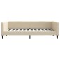 vidaXL Tagesbett Ausziehbar Creme 100x200 cm Stoff vidaXL Tagesbett Ausziehbar Creme 100x200 cm Stoff
