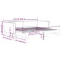 vidaXL Tagesbett Ausziehbar Creme 100x200 cm Stoff vidaXL Tagesbett Ausziehbar Creme 100x200 cm Stoff