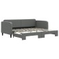 vidaXL Tagesbett Ausziehbar Dunkelgrau 90x200 cm Stoff vidaXL Tagesbett Ausziehbar Dunkelgrau 90x200 cm Stoff