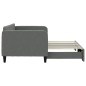 vidaXL Tagesbett Ausziehbar Dunkelgrau 90x200 cm Stoff vidaXL Tagesbett Ausziehbar Dunkelgrau 90x200 cm Stoff