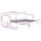 vidaXL Tagesbett Ausziehbar Dunkelgrau 90x200 cm Stoff vidaXL Tagesbett Ausziehbar Dunkelgrau 90x200 cm Stoff
