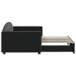vidaXL Tagesbett Ausziehbar Schwarz 90x200 cm Samt vidaXL Tagesbett Ausziehbar Schwarz 90x200 cm Samt