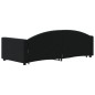 vidaXL Tagesbett Ausziehbar Schwarz 90x200 cm Samt vidaXL Tagesbett Ausziehbar Schwarz 90x200 cm Samt