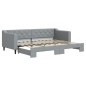 vidaXL Tagesbett Ausziehbar Hellgrau 80x200 cm Stoff vidaXL Tagesbett Ausziehbar Hellgrau 80x200 cm Stoff