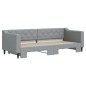 vidaXL Tagesbett Ausziehbar Hellgrau 80x200 cm Stoff vidaXL Tagesbett Ausziehbar Hellgrau 80x200 cm Stoff