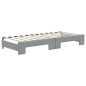 vidaXL Tagesbett Ausziehbar Hellgrau 80x200 cm Stoff vidaXL Tagesbett Ausziehbar Hellgrau 80x200 cm Stoff