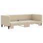 vidaXL Tagesbett Ausziehbar Creme 80x200 cm Stoff vidaXL Tagesbett Ausziehbar Creme 80x200 cm Stoff