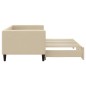 vidaXL Tagesbett Ausziehbar Creme 80x200 cm Stoff vidaXL Tagesbett Ausziehbar Creme 80x200 cm Stoff