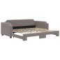 vidaXL Tagesbett Ausziehbar Taupe 90x200 cm Stoff vidaXL Tagesbett Ausziehbar Taupe 90x200 cm Stoff