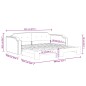 vidaXL Tagesbett Ausziehbar Creme 90x200 cm Stoff vidaXL Tagesbett Ausziehbar Creme 90x200 cm Stoff