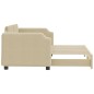 vidaXL Tagesbett Ausziehbar Creme 80x200 cm Stoff vidaXL Tagesbett Ausziehbar Creme 80x200 cm Stoff
