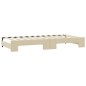 vidaXL Tagesbett Ausziehbar Creme 80x200 cm Stoff vidaXL Tagesbett Ausziehbar Creme 80x200 cm Stoff