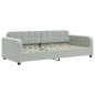vidaXL Tagesbett Ausziehbar Hellgrau 90x200 cm Samt vidaXL Tagesbett Ausziehbar Hellgrau 90x200 cm Samt