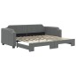 vidaXL Tagesbett Ausziehbar Dunkelgrau 80x200 cm Stoff vidaXL Tagesbett Ausziehbar Dunkelgrau 80x200 cm Stoff